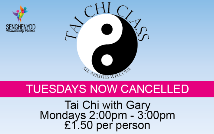 Tai Chi on Tuesdays cancelled