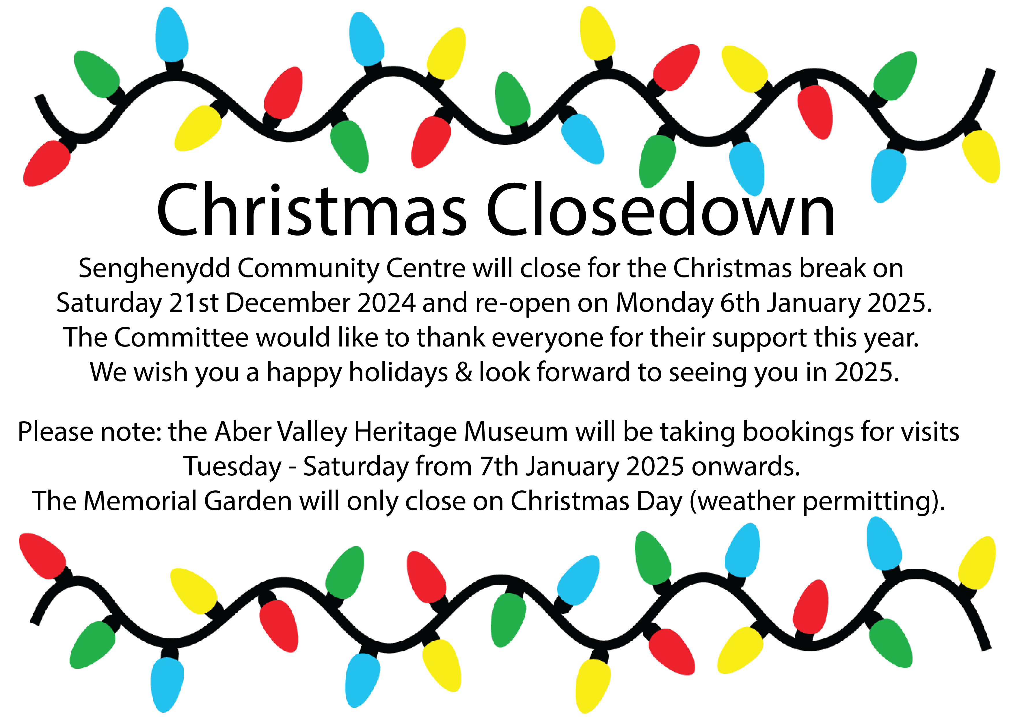 Christmas Closedown